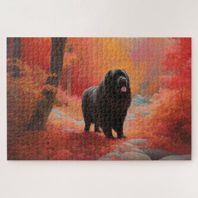 Newfoundland in Autumn Leaves Fall Inspire  Jigsaw Puzzle (Horizontal)