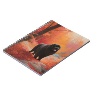 Newfoundland in Autumn Leaves Fall Inspire  Notebook