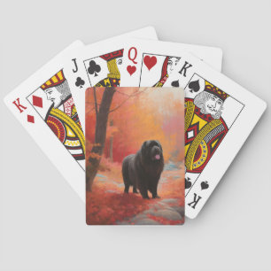 Newfoundland in Autumn Leaves Fall Inspire Playing Cards