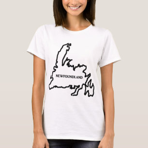 newfoundland labrador outline w dog name.png T-Shirt