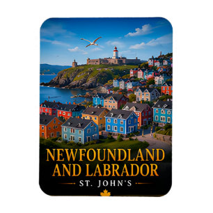 🗺️ Newfoundland Labrador Travel Memory  Magnet