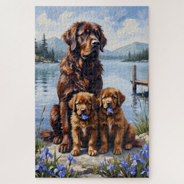 Newfoundland Lakeside Iris Art Jigsaw Puzzle (Vertical)