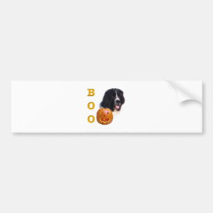 Newfoundland Landseer Halloween Boo Bumper Sticker