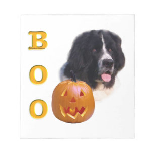 Newfoundland Landseer Halloween Boo Notepad