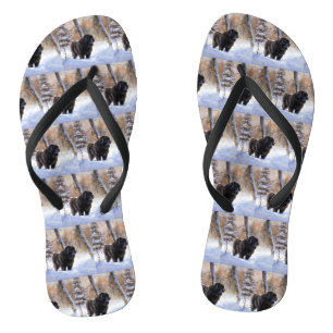Newfoundland Let It Snow Christmas Flip Flops