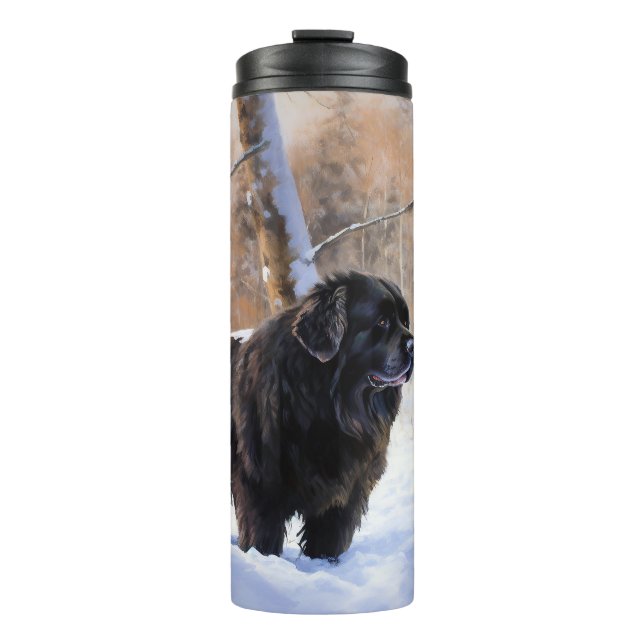 Newfoundland Let It Snow Christmas  Thermal Tumbler (Front)