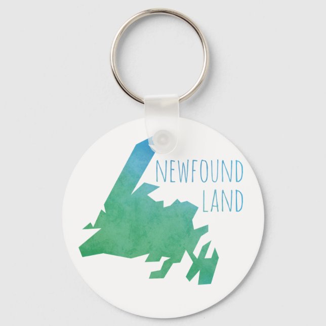 Newfoundland Map Keychain (Front)