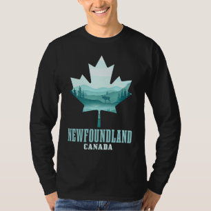 Newfoundland Maple Leaf Moose Vintage Canada Canad T-Shirt