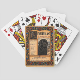 Newfoundland, Medieval Bestiary Art Playing Cards