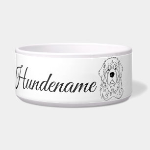 Newfoundland Minimalist Line Art personalized bowl