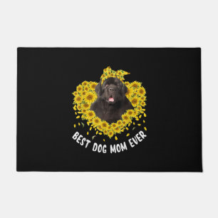 Newfoundland mom lovers   sunflower dog gift doormat