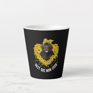 Newfoundland mom lovers sunflower dog gift latte mug