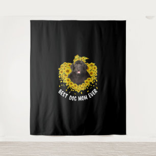Newfoundland mom lovers sunflower dog gift tapestry