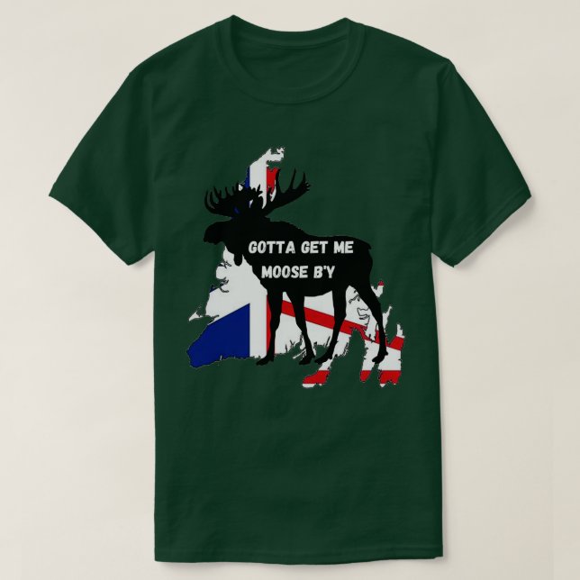 Newfoundland Moose T-Shirt (Design Front)