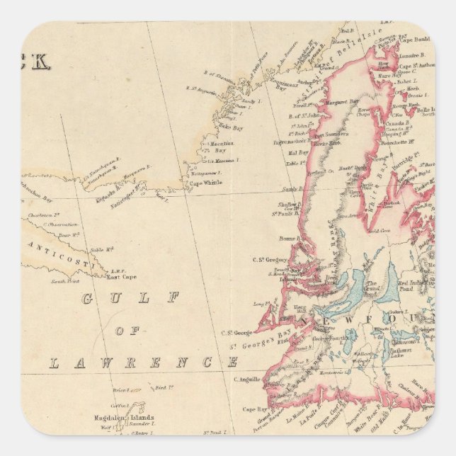 Newfoundland, New Brunswick, Nova Scotia Square Sticker (Front)