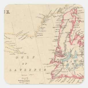 Newfoundland, New Brunswick, Nova Scotia Square Sticker