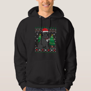 Newfoundland Newfie Christmas Tree Dog Hoodie