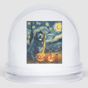 Newfoundland Newfie Cute Dog Halloween Jack O Lant Snowglobe