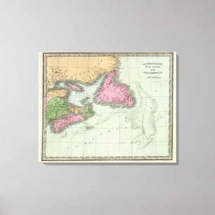 Newfoundland Nova Scotia And New Brunswick 2 Canvas Print