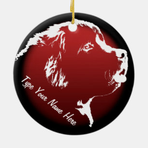 Newfoundland Ornament Personalized Dog Decoration