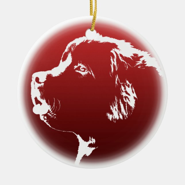 Newfoundland Ornament Personalized Dog Decoration (Front)