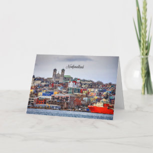 Newfoundland, panoramic cityscape  card