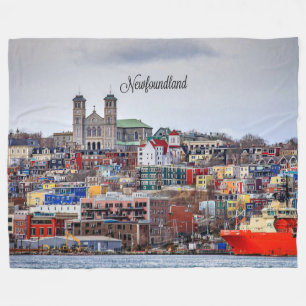 Newfoundland panoramic photograph fleece blanket