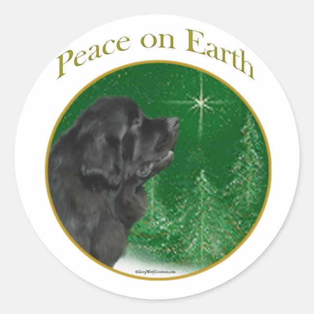 Newfoundland Peace Classic Round Sticker (Front)