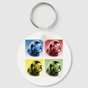Newfoundland Pop Art Keychain