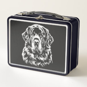 Newfoundland Portrait Minimalist Apparel Metal Lunch Box