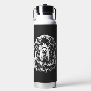 Newfoundland Portrait Minimalist Apparel Water Bottle
