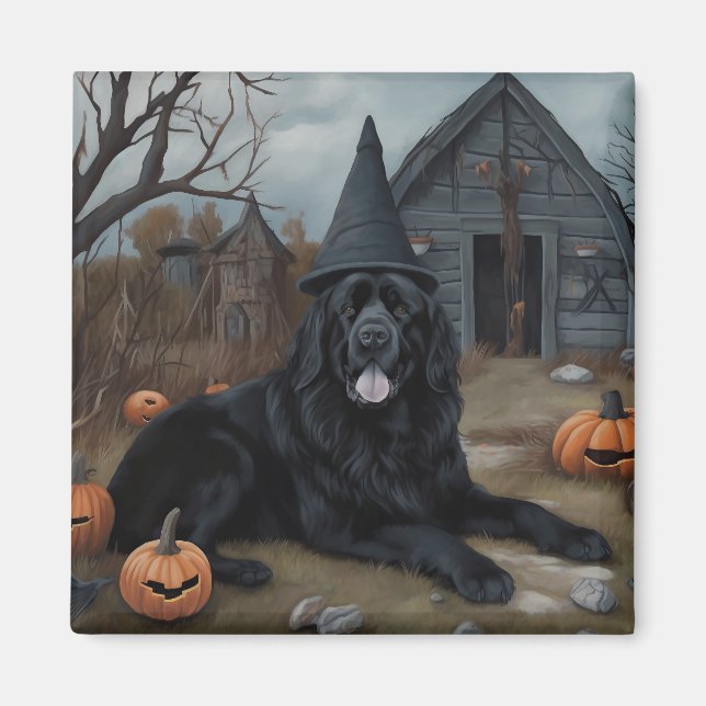 Newfoundland Pumpkins Halloween Scary  Magnet (Front)