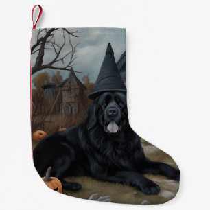 Newfoundland Pumpkins Halloween Scary  Small Christmas Stocking