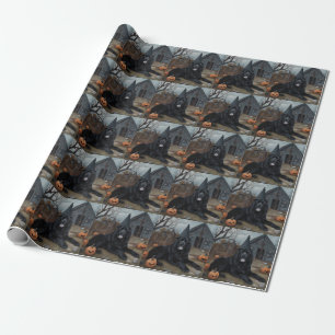 Newfoundland Pumpkins Halloween Scary Wrapping Paper