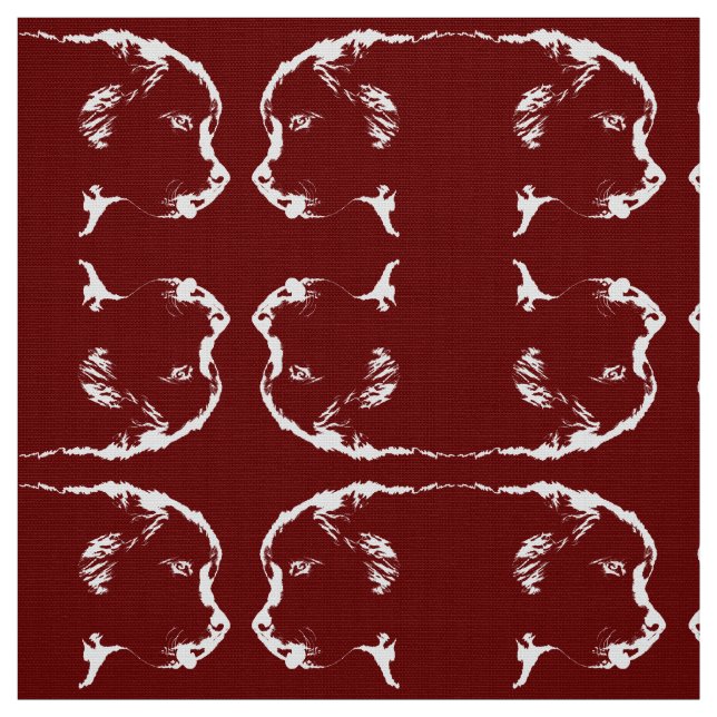 Newfoundland Pup Fabric Fabric Puppy Dog Pattern (Swatch)