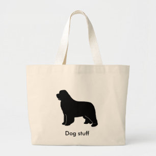 newfoundland silhouette large tote bag