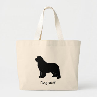 newfoundland silhouette large tote bag
