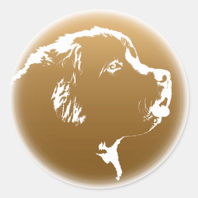 Newfoundland Stickers Newfoundland Dog Stickers (Front)