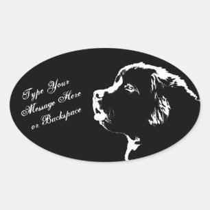 Newfoundland Stickers Newfoundland Dog Stickers