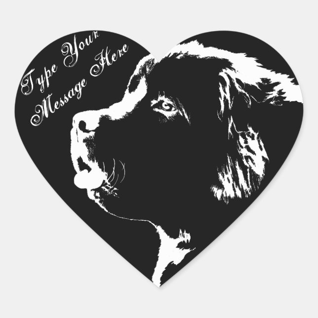 Newfoundland Stickers Personalized Dog Stickers (Front)