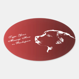 Newfoundland Stickers Personalized Pup Dog Sticker