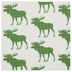 Newfoundland Tartan plaid moose fabric