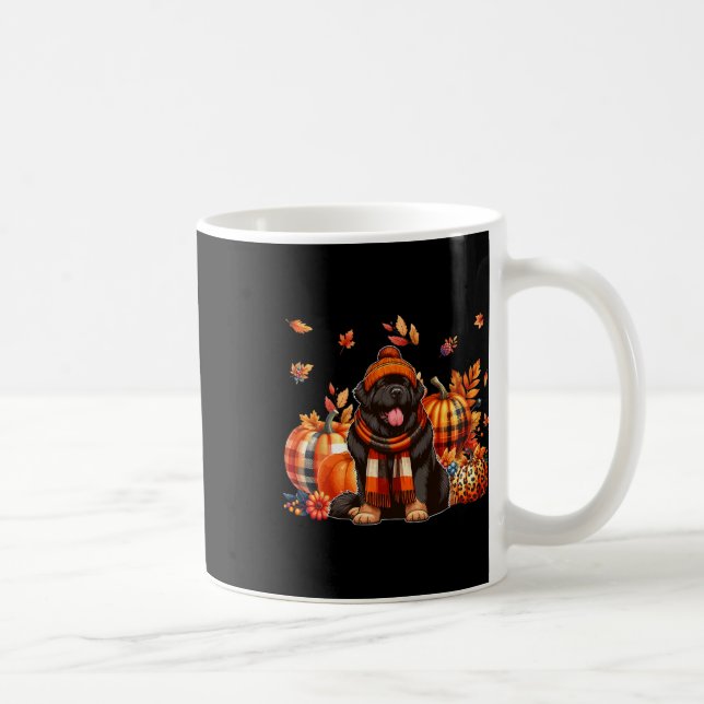 Newfoundland Thanksgiving Leopard Pumpkins Fall Le Coffee Mug (Right)