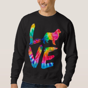Newfoundland Tie Dye Love Dog Mom Dad Sweatshirt