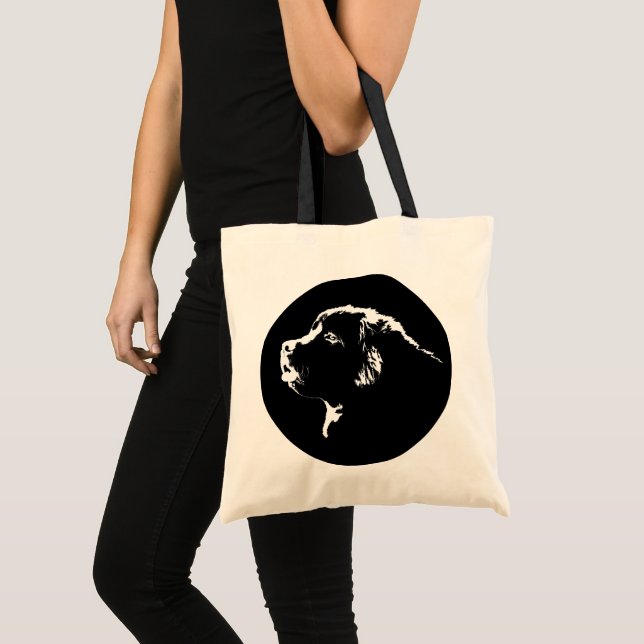 Newfoundland Tote Bag Organic Dog Shopping Bag (Front (Product))