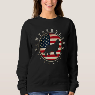 Newfoundland Usa Flag 4th July Dog Mom Dad Sweatshirt