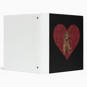 Newfoundland valentines day dog love print gift binder