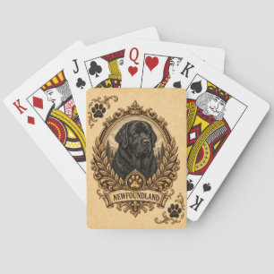 Newfoundland, Vintage Heritage Dog Playing Cards