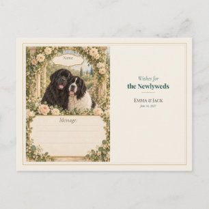 Newfoundland Wedding Guest Book Wishes Postcard