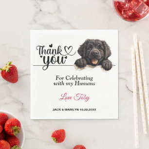 Newfoundland Wedding Thank You Napkin